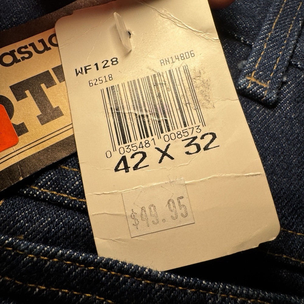 Carhartt Casual Jeans WF128 Flannel Lined Mens 40 32 Vintage USA Union Made New - Picture 4 of 16